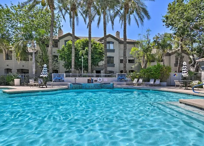 Balcony + Pools! Snowbird Retreat In